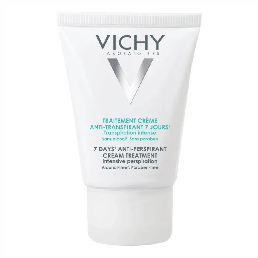 Vichy Purete Thermale Desodorante tratamiento en crema contra la transpiración intensa con eficacia de 7 días, 30 ml