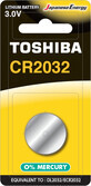 Toshiba Bater&#237;a cr2032 3.0V, 1pc