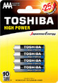 Pilas Toshiba R3-AAA, 4 unidades