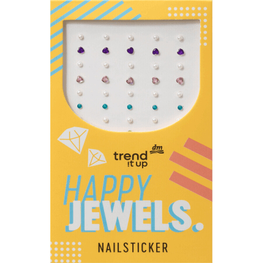 Pegatinas de uñas Trend !t up Happy Jewels, 40 unidades