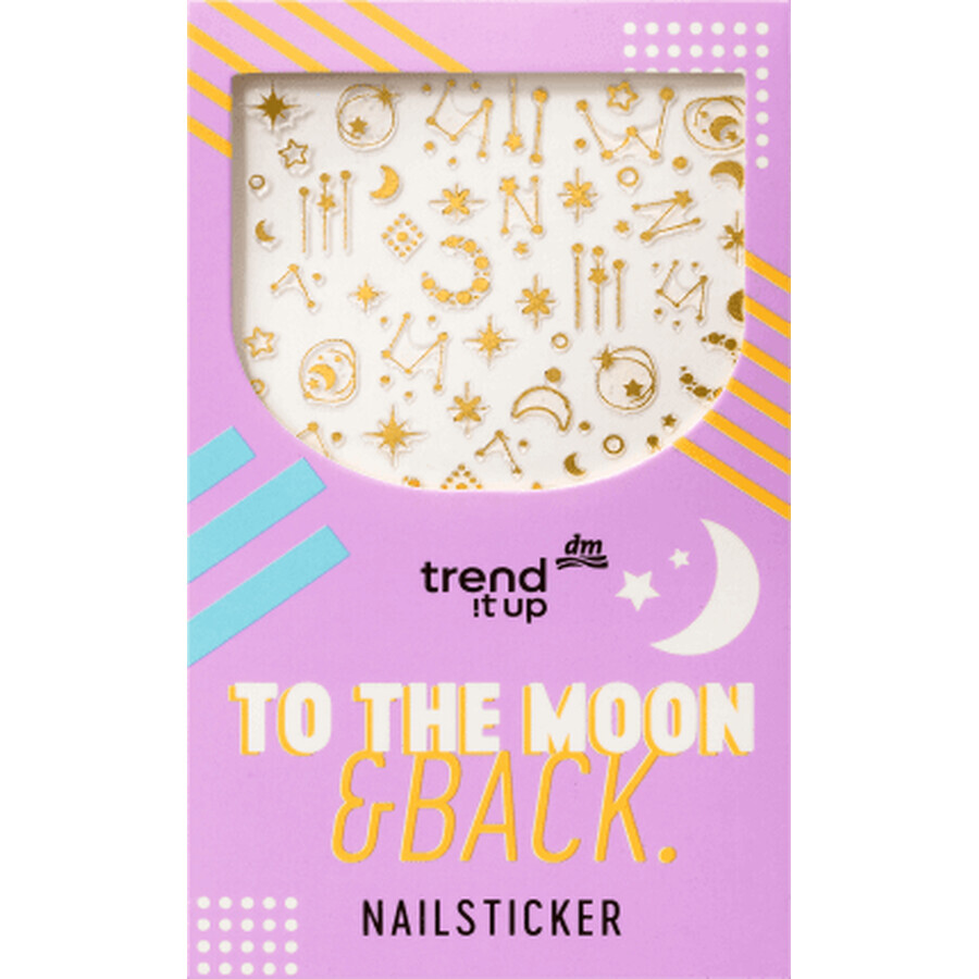 Pegatinas de uñas Trend !t up To the moon &amp; back, 84 piezas