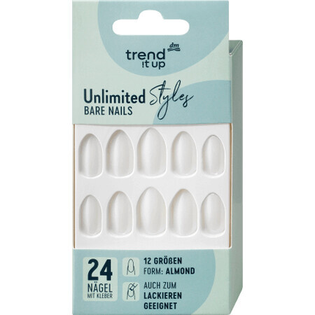 Trend !t up Estilos ilimitados Uñas postizas Bare Nails, 24 uds.