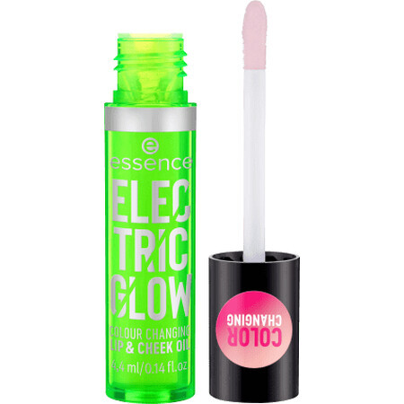 Essence cosmetics ELECTRIC GLOW ACEITE QUE CAMBIA EL COLOR DE LABIOS Y MEJILLAS, 4,4 ml