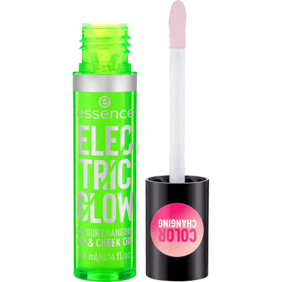 Essence cosmetics ELECTRIC GLOW ACEITE QUE CAMBIA EL COLOR DE LABIOS Y MEJILLAS, 4,4 ml