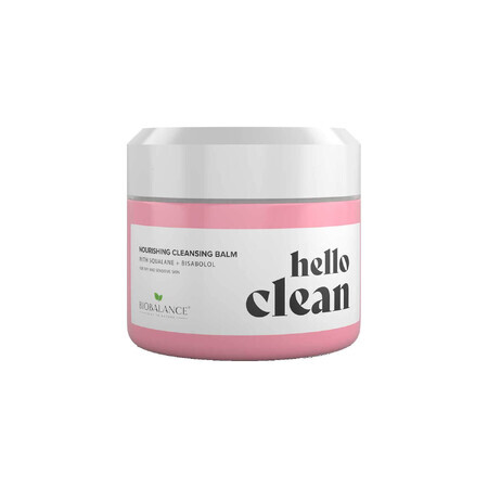 Bálsamo limpiador facial 3 en 1 con escualeno y bisabolol, para pieles sensibles o enrojecidas, Hello Clean, Bio Balance, 100 ml